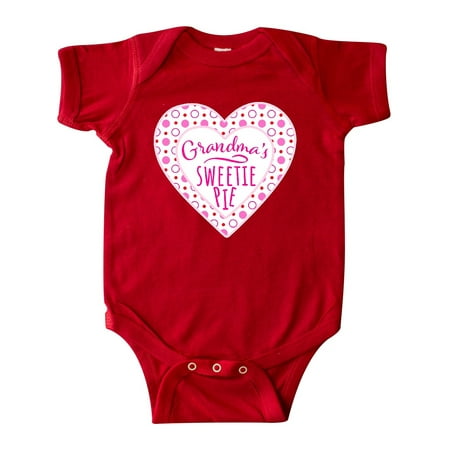 

Inktastic Grandma s Sweetie Pie with Pink Hearts Gift Baby Boy or Baby Girl Bodysuit