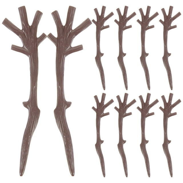 100 Uds. Ramas de árbol secas de asta Artificial rama de asta muñeco de nieve ramitas de mano decoración de ramas secas de plástico