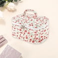thumbnail image 3 of Unique Bargains 1 Pc Women Large Floral Print Makeup Bag for Travel Vacation Red Polyester, 3 of 4