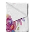 thumbnail image 2 of Flower Soft Flannel Fleece Throw Blanket, Watercolors Illustration of Different Kinds of Flowers Boho Style Pattern, Cozy Plush for Indoor and Outdoor Use, 60" x 80", Pink Purple Blue, by Ambesonne, 2 of 5
