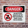 thumbnail image 4 of (2 Pack) Do Not Place Objects On Top OSHA Danger Sign 18 Inch X 12 Inch Plastic Sign, Weather Resistant, UV Protected for Workplace, Business, and Construction Site, Made in the USA, 4 of 8