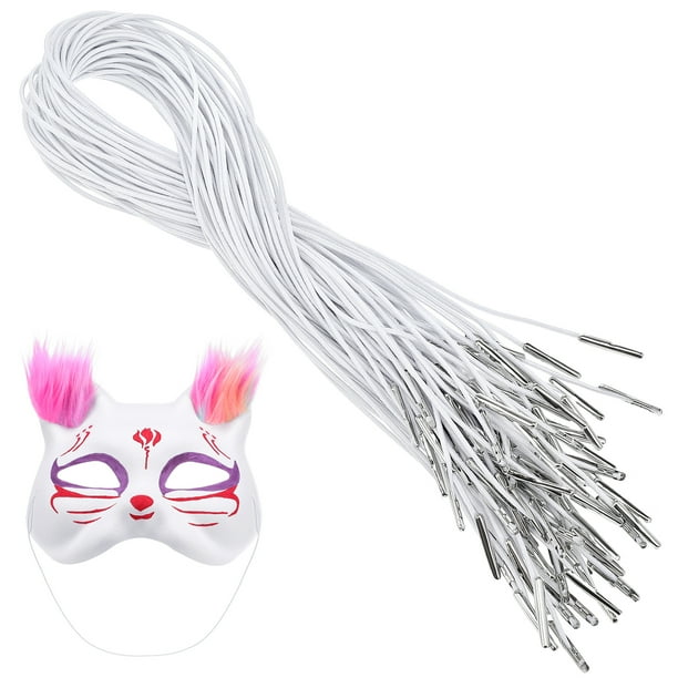 50 cuerdas elásticas para sombreros, bandas de fijación para ropa, cuerdas elásticas flexibles para mascarillas DIY