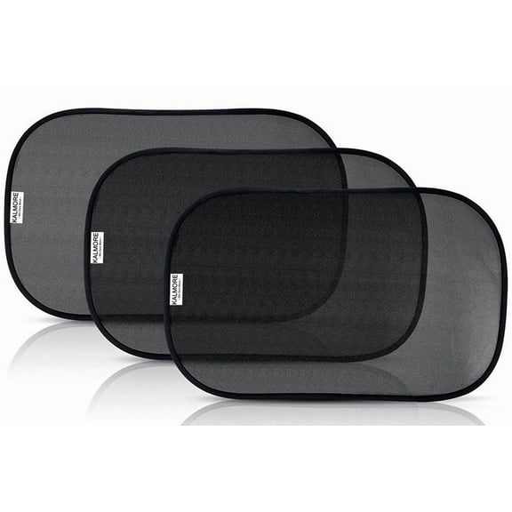 Car Window Shade (3 Pack), Car Window Sun shades, 80 GSM for Maximum UV Protection, Size 19"x12"