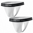thumbnail image 4 of GTOPX MAN Men's Underwear Breathable Mesh Thongs , 2-Pack, White, Size M, 4 of 5
