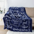 thumbnail image 2 of Flannel Blanket for Grandma - Navy Blue Throw Blankets - Personalised Gifts for Grandma - Machine Washable Super Soft, Cosy Grandma Blanket | Birthday Gifts for Grandma | Grandmother Gift, 2 of 6