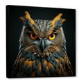 thumbnail image 2 of Designart "Gazing Into Owl'S Expressionism" Animals Owl Floater Framed Wall Art Living Room, 2 of 5