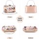 thumbnail image 2 of Bolsos de noche con diseño floral para mujer, carteras de mano con diamantes de imitación de colores, bolso de mano con cadena para boda, bolso de hombro con flores, 2 of 5