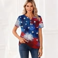 thumbnail image 4 of 250th Anniversary USA Shirt Short Sleeve Shirts for Women Womens Tops T Sunflower Print Flag Blouse, 4 of 5