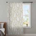 thumbnail image 3 of Yellow Paisley Sheer Curtains 63 Inches Long, Ethnic Vintage Floral Botanical Abstract Light Filering Curtains, Breathable Simi Curtain Privacy Drapes for Living Room Bedroom Window Treatment, 3 of 9
