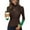CC03-Coffee, variant on Lumtrix Womens Long Sleeve Turtleneck Sweaters Ribbed Knit Pullover Tops Slim Fit Basic Casual Color Block Tops Button Down Sweatshirt Blue L