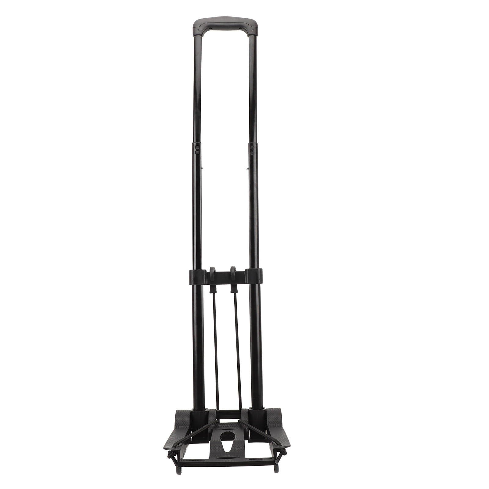 NFTIGB Folding Hand Truck Portable Large Capacity Cart Sturdy 4 Secure Wheels Heavy Duty Luggage Carrier for Shopping Moving Office Travel Multipurpose Utility Dolly Black