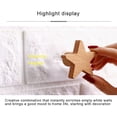 thumbnail image 4 of Solid wood wall hanging stars, moon wall hanging wall, coat and hat hanging nails, free perforation, wooden hanging nails 5*5*3.5CM Star, 4 of 9