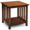 Mission-Style End Table, Light Oak