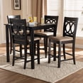 thumbnail image 6 of Baxton Studio Lenoir Modern and Contemporary Sand Fabric Upholstered Espresso Brown Finished 5-Piece Wood Pub Set, 6 of 7