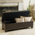 thumbnail image 2 of Banc de Rangement en Cuir Crawford Pouf, 2 of 4