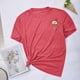 thumbnail image 4 of Fiudx Camisetas para Mujer Blusas con Estampado de Flores Pequeñas para Mujer Top de Manga Corta con Cuello Redondo, 4 of 6