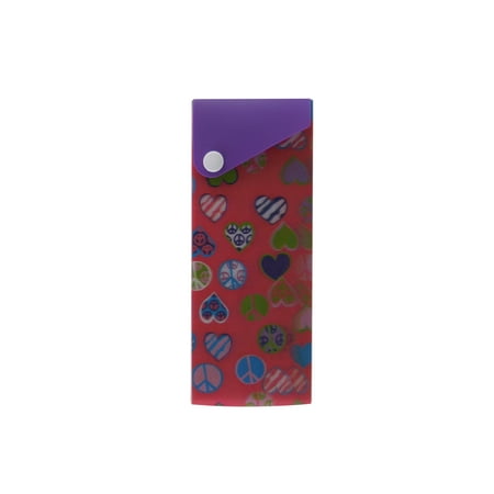 Casemate Poly Pencil Sliding Case, Hearts Pink