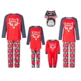 thumbnail image 1 of Conjuntos de pijamas familiares navideños a juego Meihuid con mono estampado de mamá osa, pantalones a cuadros y ropa de dormir, 1 of 8