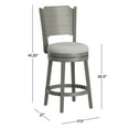 thumbnail image 3 of Hillsdale Furniture Clarion Wood Counter Height Swivel Stool, Distressed Gray, 3 of 15