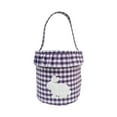 thumbnail image 2 of Easter Decor Rabbit Tassel Bag, Plaid Easter Egg Storage Tote for Kids and Adults, Holiday Candy, Gift, and Decoration Basket, Multi-Color Options, 2 of 5