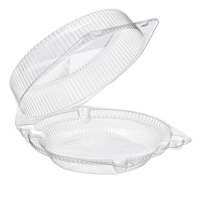 KitchenDance Clear Plastic Clamshell Pie Container with High Dome-10" Plastic Pie Container - Ideal for Stunning Food Display-Pie Container Perfect for Storage, Preparing Food - CPC, 120, 200 Count