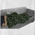 thumbnail image 6 of Jasmine Soft Flannel Fleece Throw Blanket, Botanical Pattern with Repeating Branches of Jasmine Flowers, Cozy Plush for Indoor and Outdoor Use, 70" x 90", Dark Purple Fern Green, by Ambesonne, 6 of 6