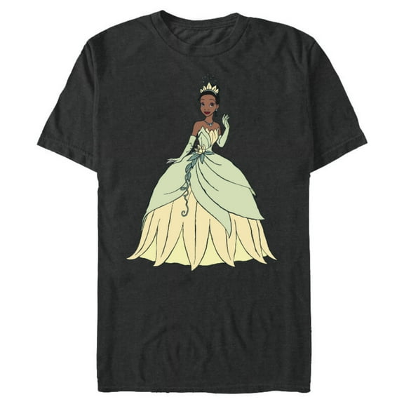 Disney The Princess and the Frog Tiana T-Shirt- Short Sleeve Blended T-Shirt for Adults - Customized-Graphite Snow Heather