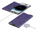 thumbnail image 2 of SaniMore for iPhone 15 Pro (6.1" 2023) Wallet Case, Folio Book Magnetic Shell with Wireless Charging, Kickstand, Card Slot, Full Body Protective Shockproof Anti-drop Magnetic Cover, Purple, 2 of 9
