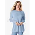 thumbnail image 2 of Roaman's Women's Plus Size Pointelle Sleeve Pullover, 2 of 6
