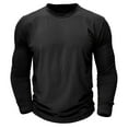 thumbnail image 7 of Honeeladyy Mens Long-Sleeve Lightweight Crewneck Top #Sc-Black-M, 7 of 7