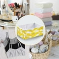 thumbnail image 4 of Foldable Fabric Storage Bin Home Cubes Clothing Organizer Bins Large Collapsible Box Basket for Home Organizer Yellow and White Checkered Squares, 4 of 7