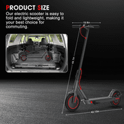 OBX 350W Electric Scooter for Adults, 18MPH & 16 Miles Long Range, 8.5 Solid Tires, Folding Commuting E-Scooter with Dual Brake System & App Control