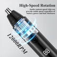 thumbnail image 4 of Nose Hair Trimmer for Mens and Women- 2025 Professional Painless Eyebrow & Facial Hair Trimmer for Men Women, Battery-Operated Trimmer with IPX7 Waterproof, Dual Edge Blades for Easy Cleansing Black, 4 of 4