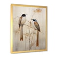 thumbnail image 2 of Designart "Minimalist Birds Of Paradise On Floral Limb III" Birds Of Paradise Picture Framed Wall Art Living Room, 2 of 5
