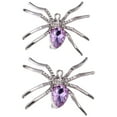 thumbnail image 1 of Halloween Spider Brooch 2Pcs Crystal Rhinestone Pin for Women Daily Wear, 1 of 8