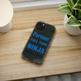 thumbnail image 5 of DistinctInk Clear Hybrid Case for Apple iPhone 15 Plus (6.7" Screen) - Parkour Because Super Skilled Ninja Not Actual - Shockproof Protection, 5 of 9