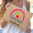thumbnail image 2 of Estuche de lápices de arcoíris para profesores, bolsa de maquillaje personalizada con nombre, suministros de papelería de lino, bolsas de almacenamiento, Neceser de viaje, los mejores regalos LIUWENJING unisex, 2 of 2