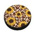thumbnail image 3 of XMXY Leopard Print Sunflower Spare Tire Cover, Universal Waterproof Cover for Jeep RV Tire Wheel Protection, 16 inch, 3 of 8