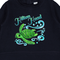thumbnail image 3 of Inktastic Hilton Head Cute Sea Turtle with Waves and Bubbles Baby Sweatshirt, 3 of 4
