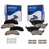 Detroit Axle - Front & Rear Ceramic Brake Pads Replacement for 2012