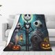 thumbnail image 1 of Manta polar de Pesadilla antes de Navidad, manta súper suave y acogedora, manta de franela ligera y cómoda, mantas de felpa cálidas para sofá, sofá, cama, 1 of 8