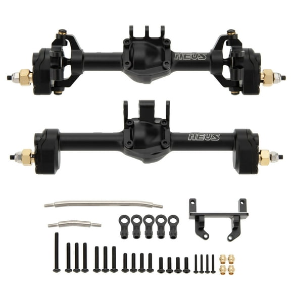 MEUS Racing +4mm Essieux Portaux TRX4M avec Support de Servo Allongé pour Traxxas 1/18 TRX4M RC Crawler