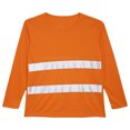 thumbnail image 4 of TiaoBug Mens High Visibility Safety T-Shirt Reflective Construction Work Shirt with Reflective Strips Orange L, 4 of 7