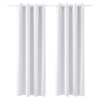 2 Sets of Blackout Curtains Grommets Window Panels Thermal Insulation Curtains 52x84 Inch