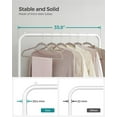 thumbnail image 4 of Clothes Rack with Wheels, Clothing Rack for Hanging Clothes, 25.4 mm Metal Garment Rack with Dense Mesh Storage Shelf, 110 lb Load Capacity, 2 Brakes, Cloud White UHSR025W01, 4 of 7