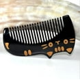 thumbnail image 2 of Fymlhomi Natural Cat-shaped horn comb for girls and boys Hairs-100% Handmade Buffalo Comb for Toddler kids-4'' Poket Comb for Man and Woman-Fine Tooth, Small , black, 2 of 6
