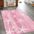 thumbnail image 2 of Pink Coastal Area Rugs 2.7'x5', Washable Small Throw Rugs for Kitchen Bedroom, Summer Ocean Waves Ombre Sea Starfish Indoor Outdoor Rug Non-Slip Low Pile Carpet Runner Reversible Floor Mats, 2 of 8