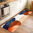 thumbnail image 2 of 2'x6' Rug Runners for Hallways Kitchen, Navy Blue Burnt Orange Non Slip Entryway Beside Floor Carpet Runner, Modern Vintage Geometric Washable Laundry Room Bedroom Throw Rugs Mat for Family Pet, 2 of 8