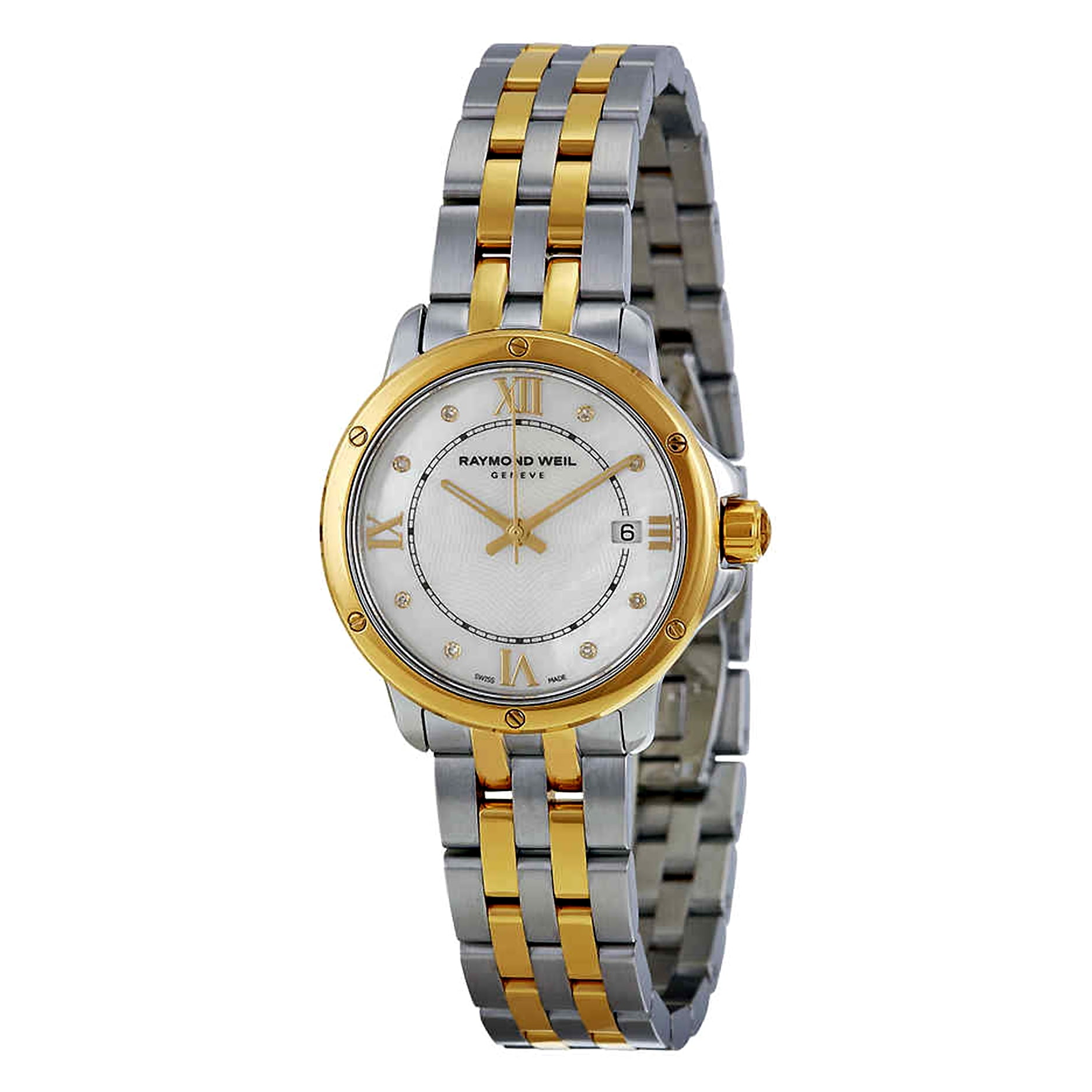 白砡　タイコウ　41g トヒト　東さ7-0930☆2F Raymond Weil Tango Mother of Pearl Dial Ladies Watch 5391-STP