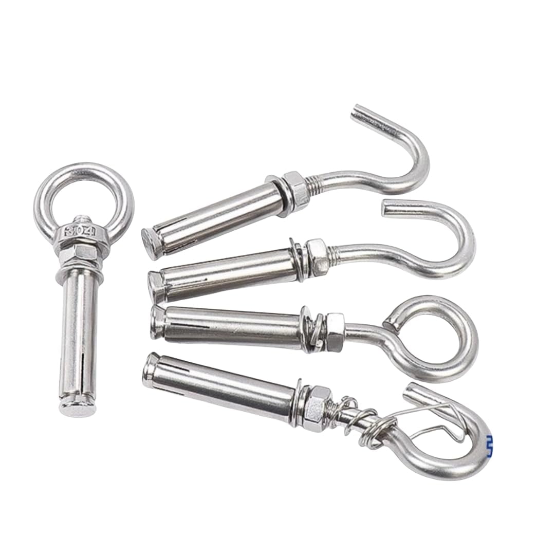 Stainless Steel Concrete Eye Bolt Anchor Eyebolt Wall Concrete Brick Anchor Expansion Bolts Ring Screw Eyes